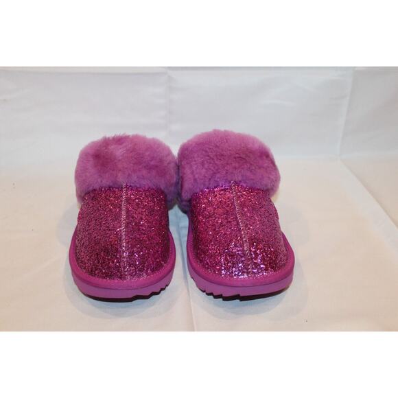 NIB UGG Metallic Cozy Shearling Slippers YOUTH 5 FITS WOMENS 6.5-7 Pink - Picture 5 of 9
